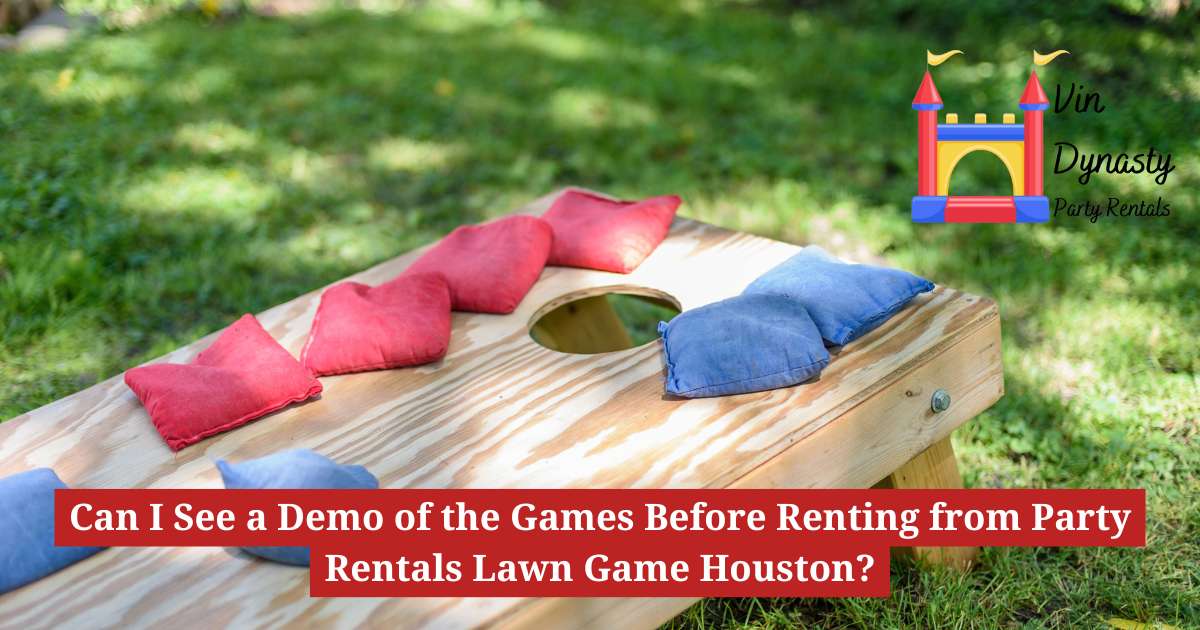 Can I See a Demo of the Games Before Renting from Party Rentals Lawn ...