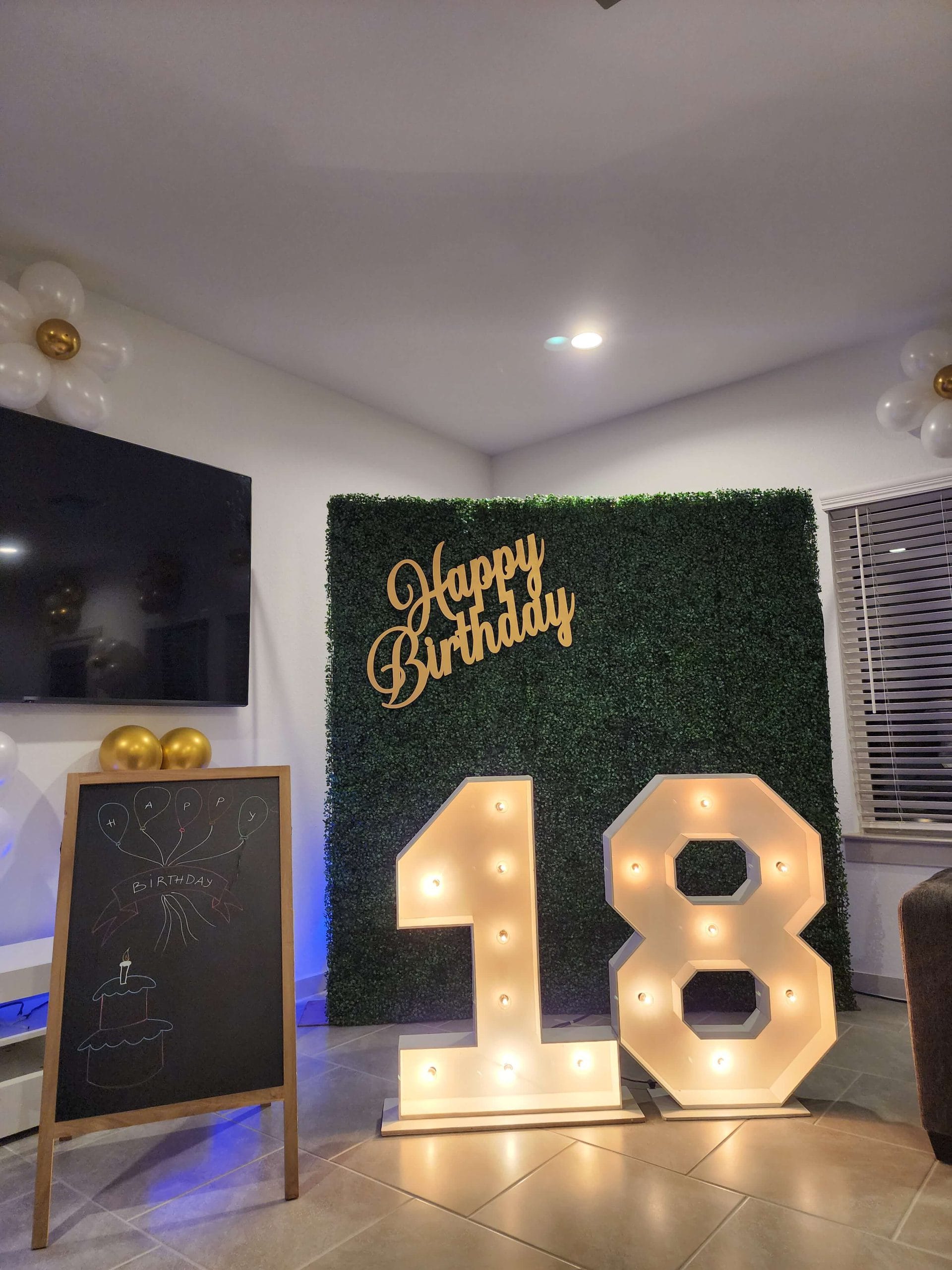 Birthdays Marquee letters