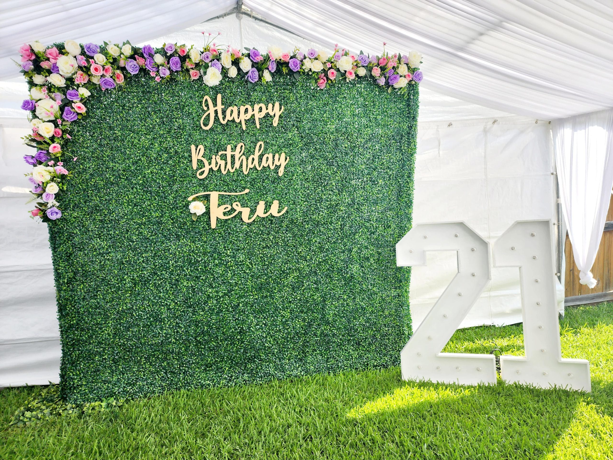 Birthdays Marquee letters