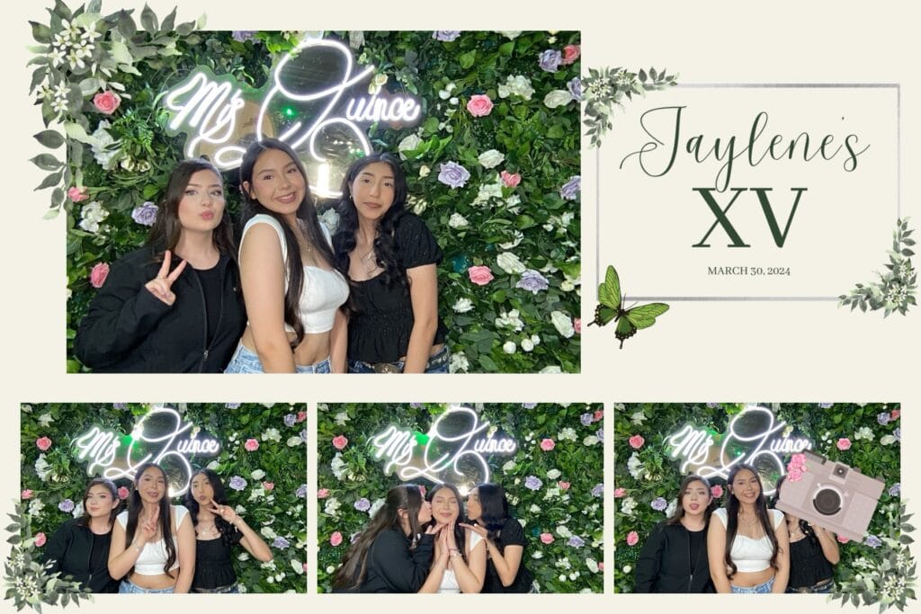 Photo booth for quinceañera
