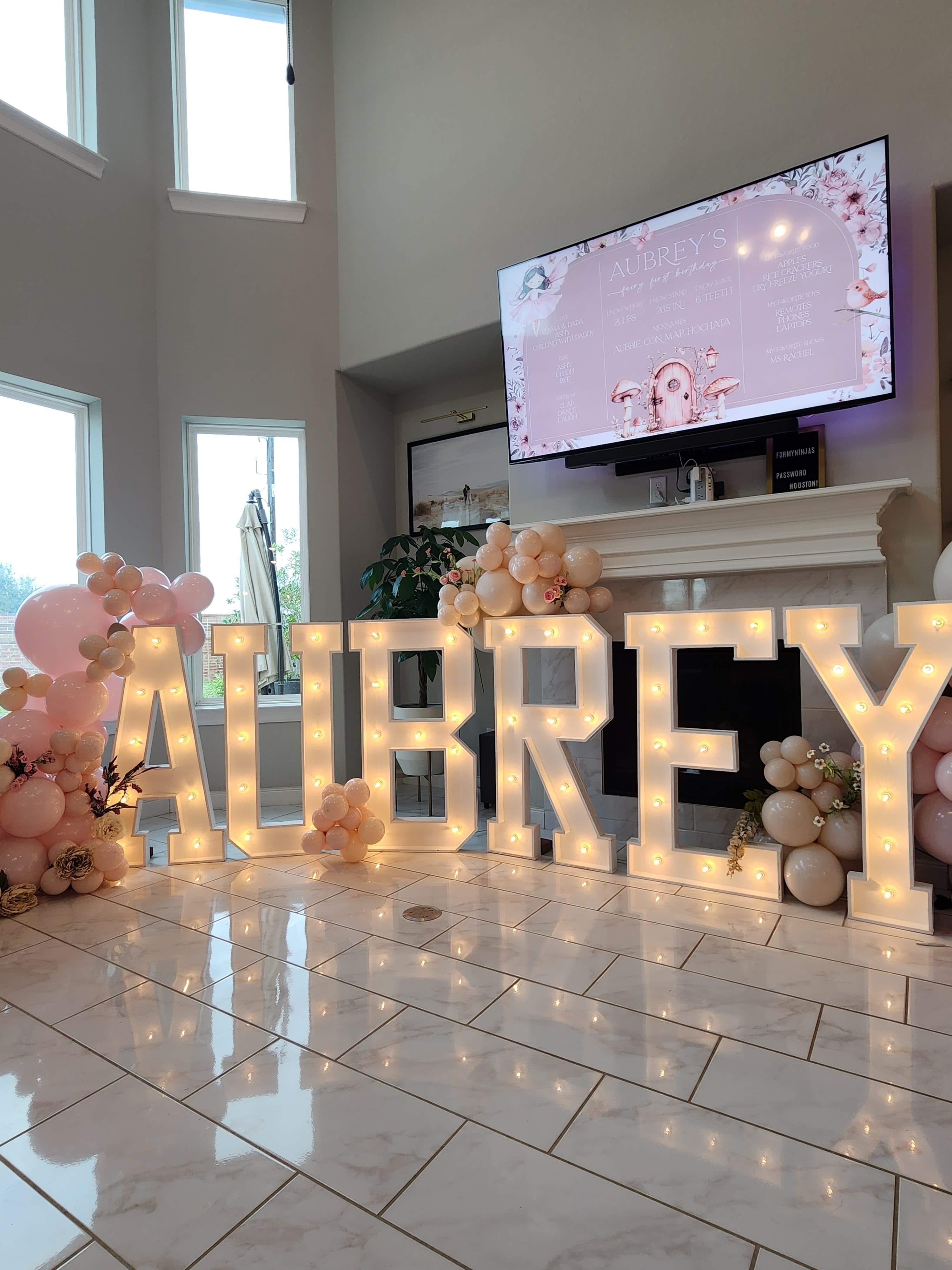 Marquee Letters for Bridal and Baby Showers
